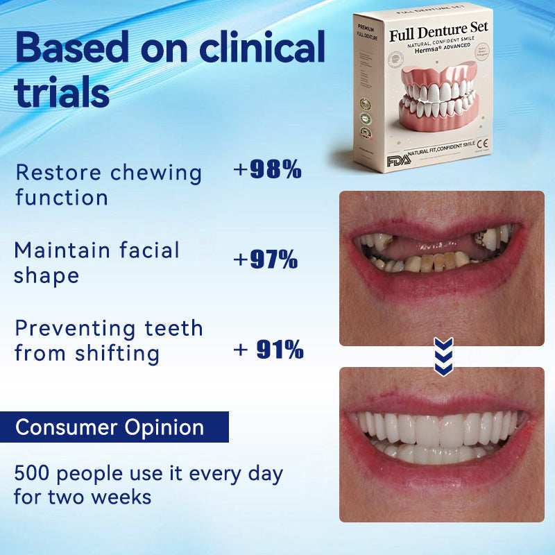 HermsaĀ®-š¦·Advanced Customized Full Denture Set𦷠(ā°Limited time discount last 30 minutesā°)