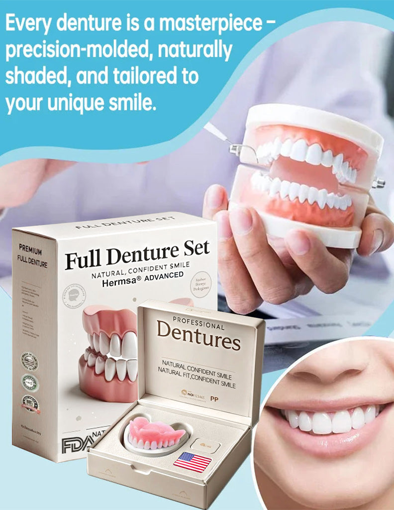 HermsaĀ®-š¦·Advanced Customized Full Denture Set𦷠(ā°Limited time discount last 30 minutesā°)