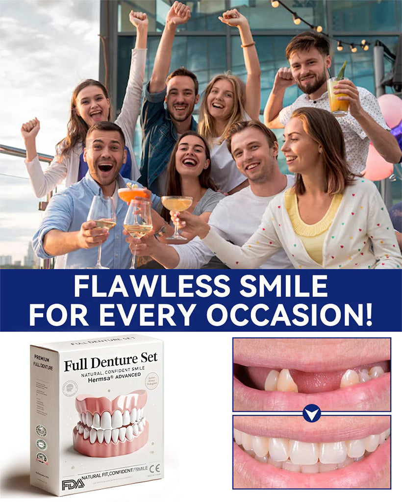 HermsaĀ®-š¦·Advanced Customized Full Denture Set𦷠(ā°Limited time discount last 30 minutesā°)